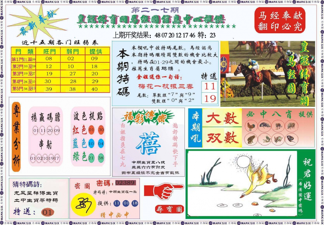 217期体育网马经图[图]