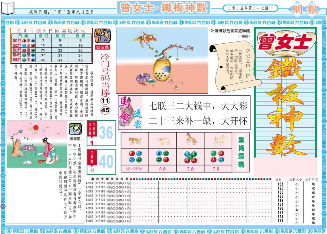 217期曾女士铁板神数A[图]