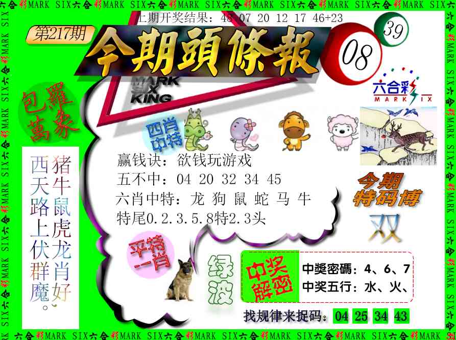 217期今期头条报[图]