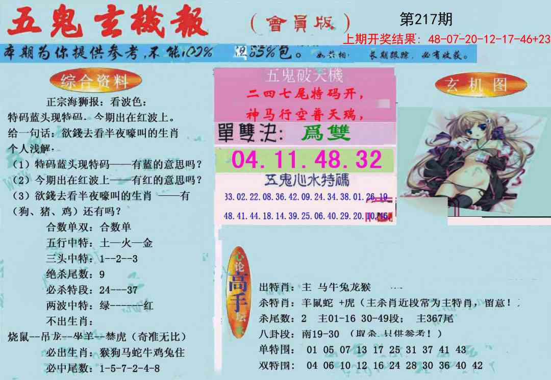 217期新五鬼玄机[图]