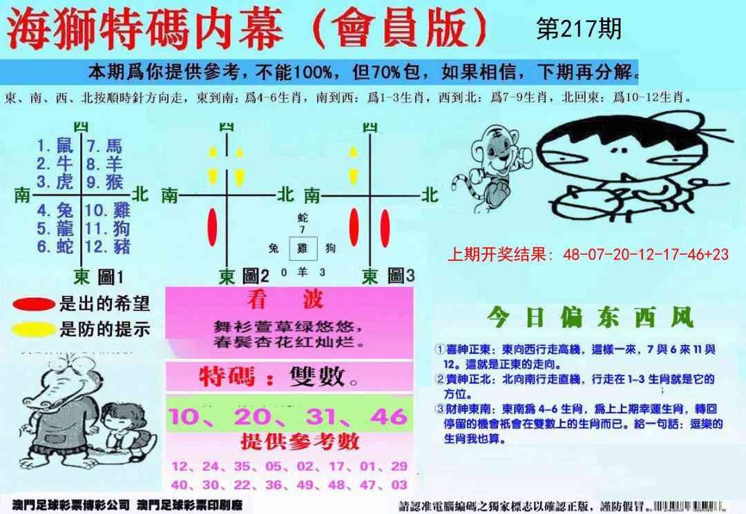 217期另版海狮特码内幕报[图]