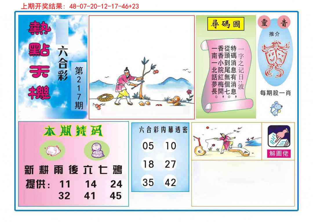 217期热点天机[图]