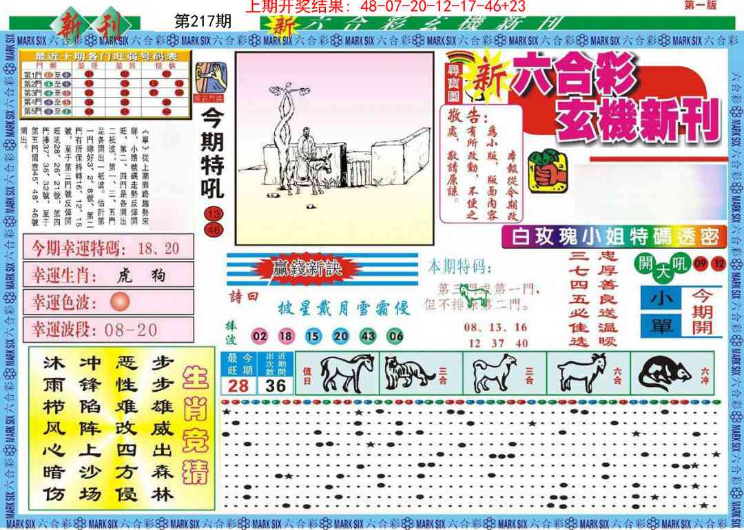 217期新六合彩特码新刊A[图]