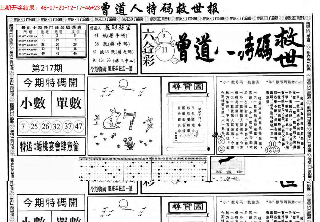 217期曾道人特码救世A[图]