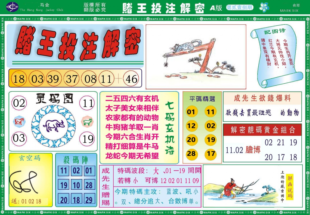 218期赌王投注解密[图]