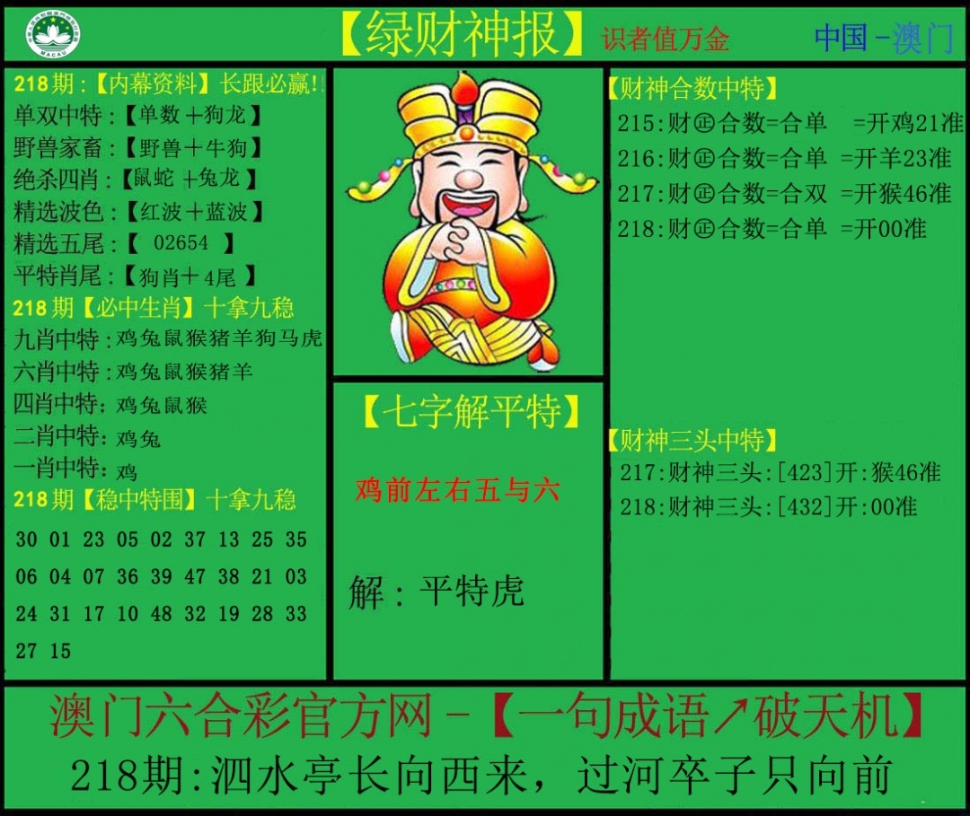218期绿财神[图]