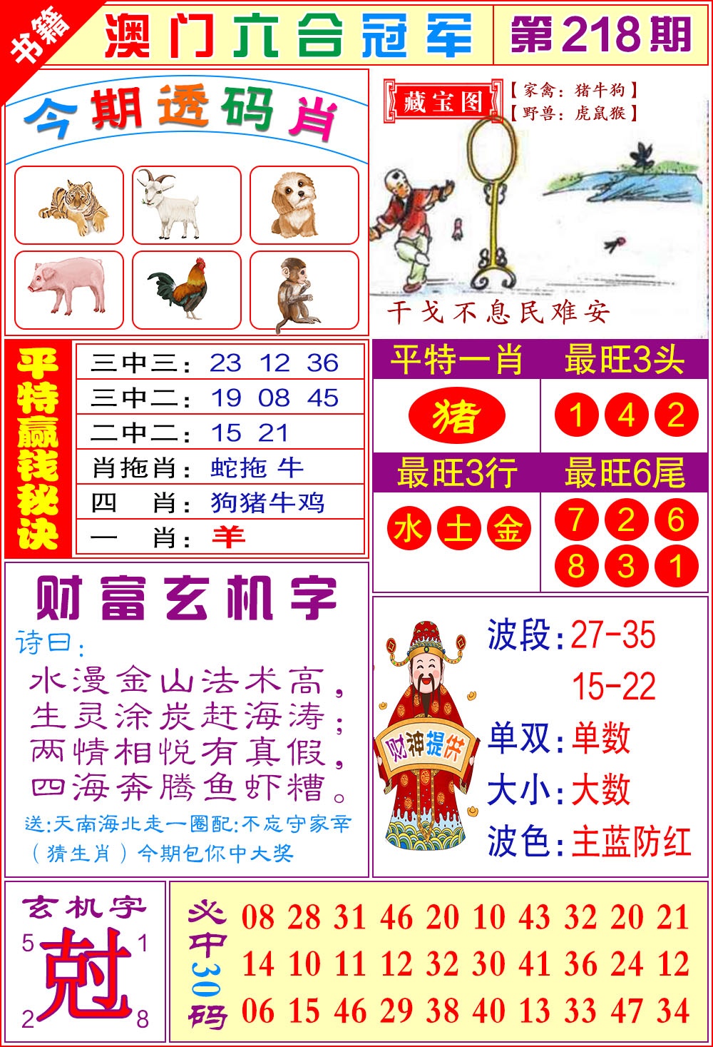 218期澳门六合冠军[图]
