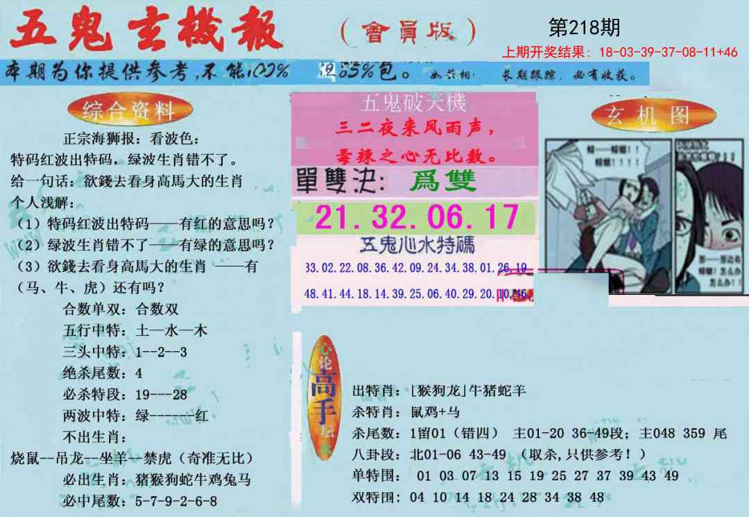 218期新五鬼玄机[图]
