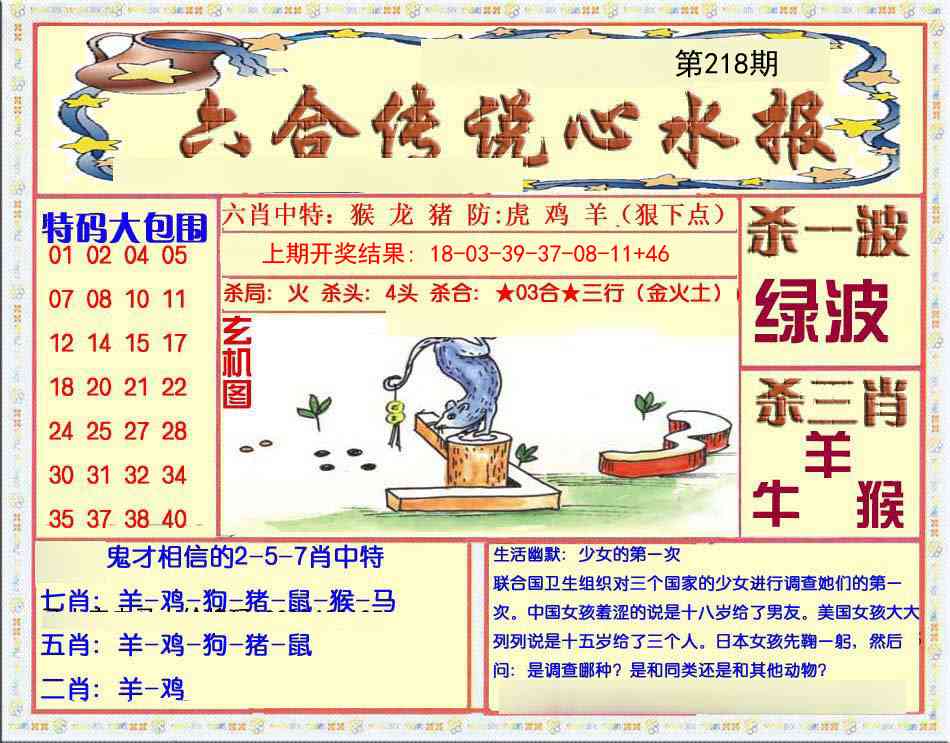 218期六合传说(心水版)[图]