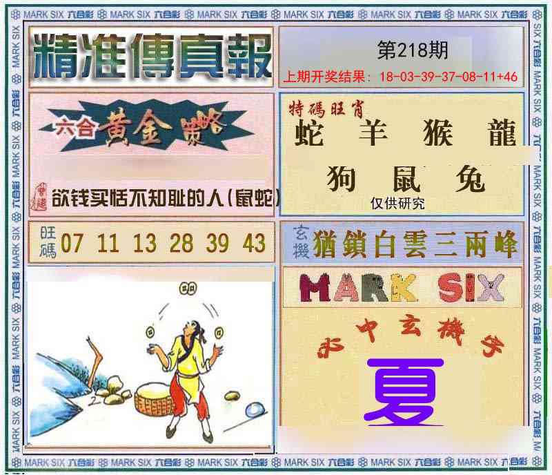 218期精准<傳真報>[图]