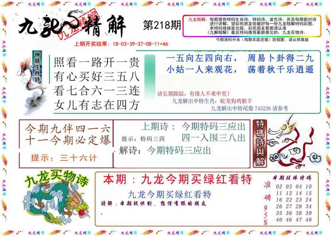 218期九龙精解[图]