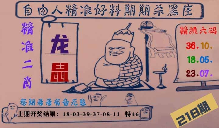 218期自由人二肖六码[图]