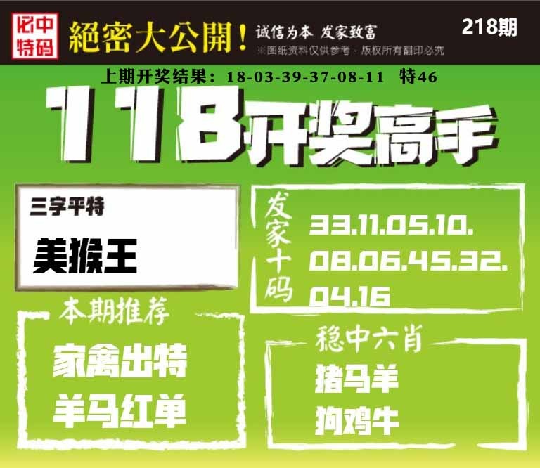 218期118开奖高手[图]