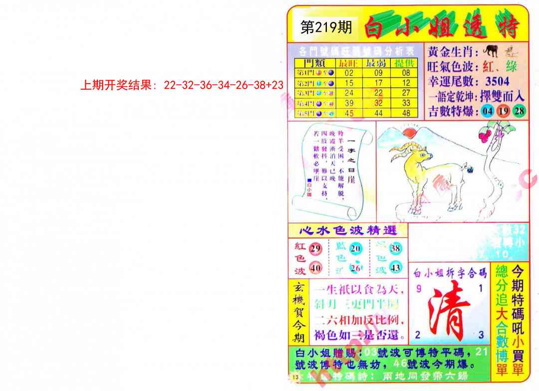 219期白小姐透特[图]