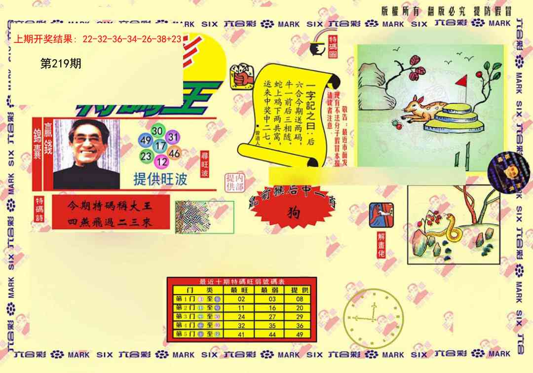 219期特码王(信封)[图]