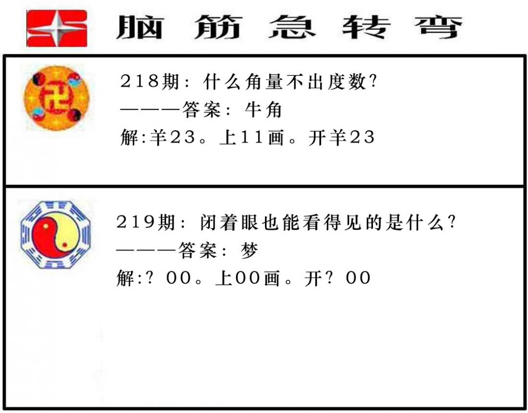 219期脑筋急转弯[图]