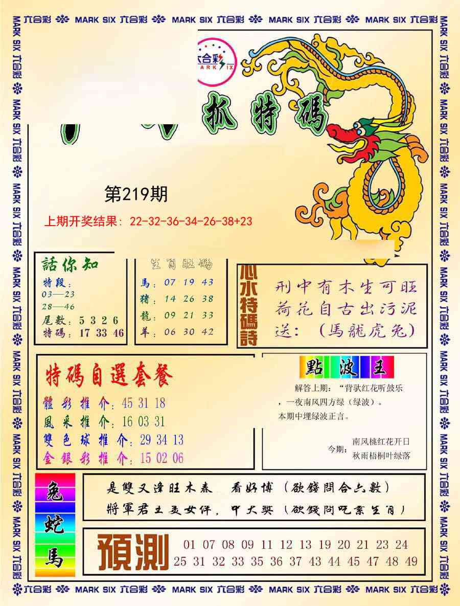 219期今日抓特码-A[图]