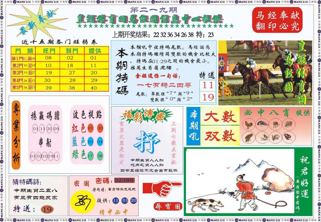 219期体育网马经图[图]