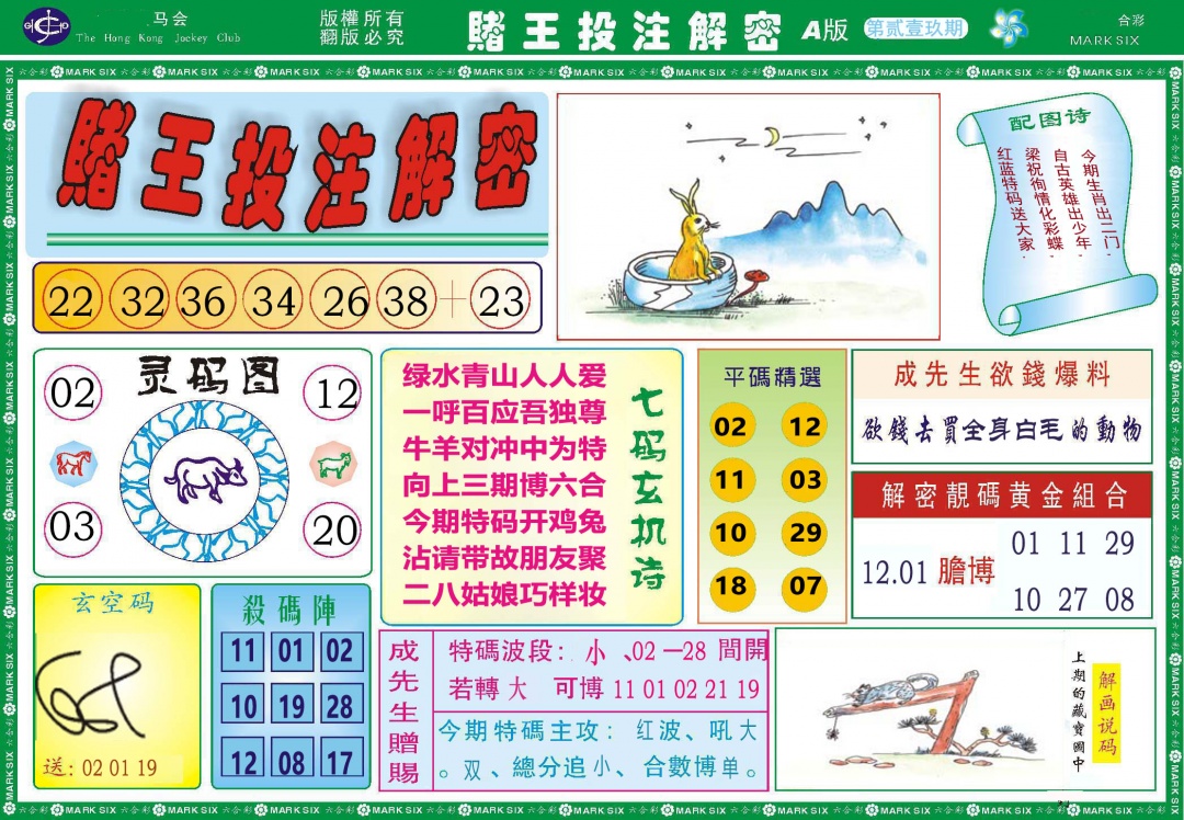 219期赌王投注解密[图]