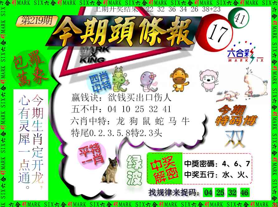 219期今期头条报[图]