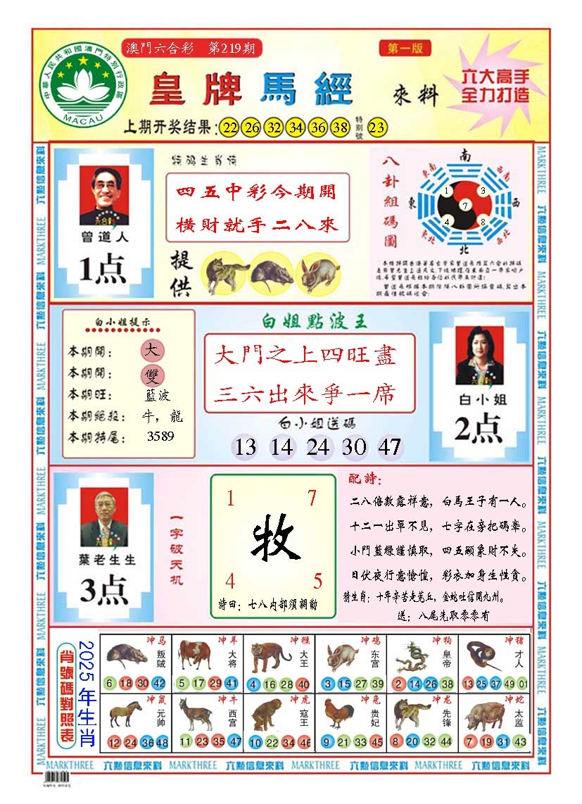 219期皇版马经A[图]