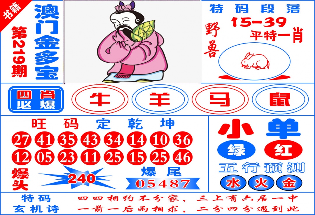 219期澳门金元宝[图]