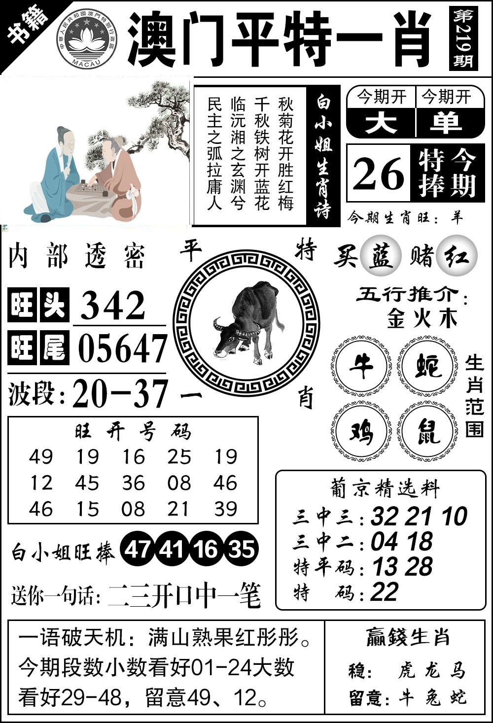 219期澳门内部透密[图]
