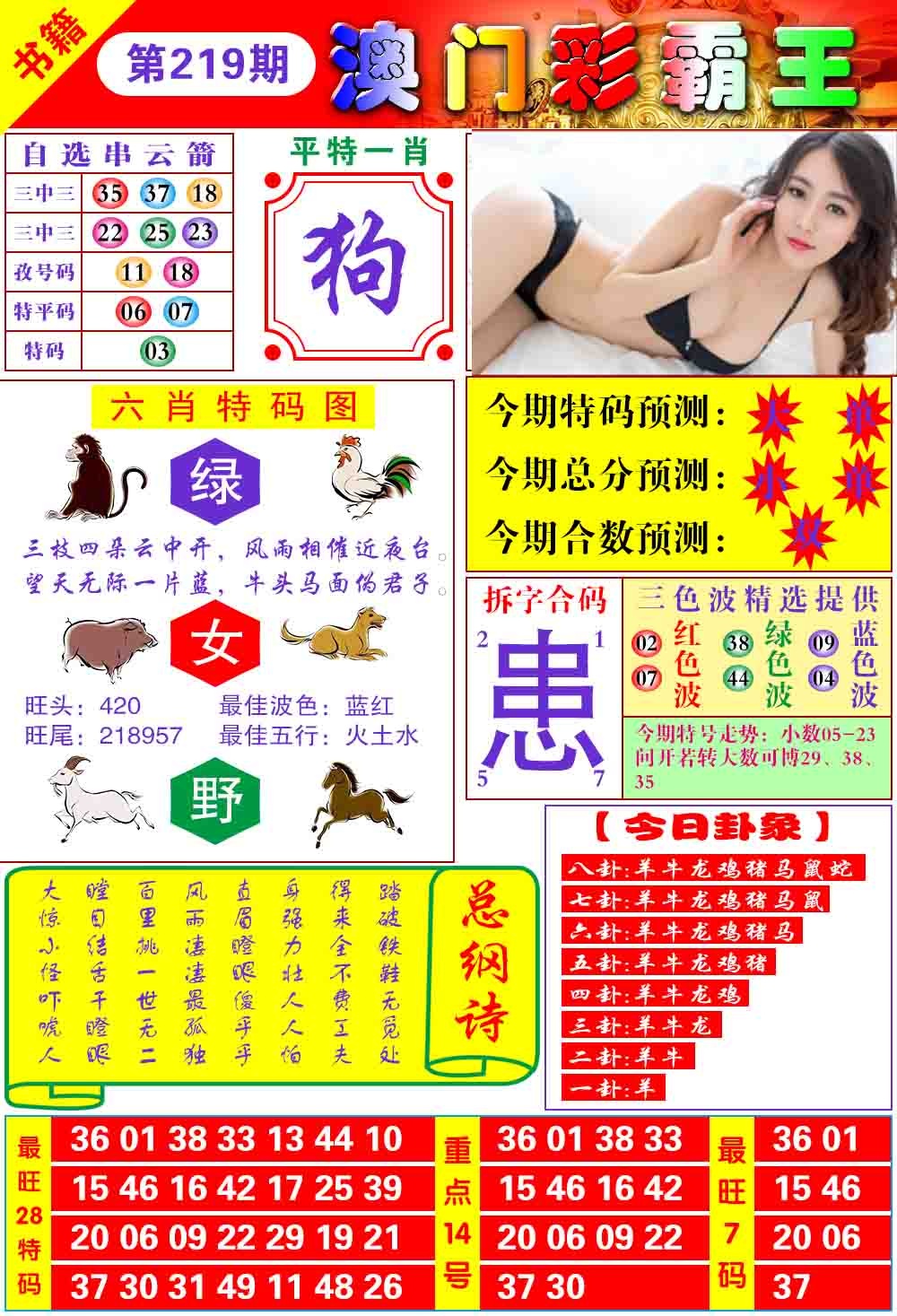 219期澳门彩霸王[图]