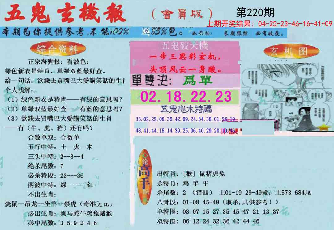 220期新五鬼玄机[图]