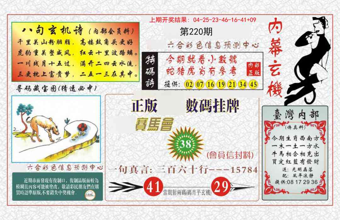 220期内幕玄机报[图]