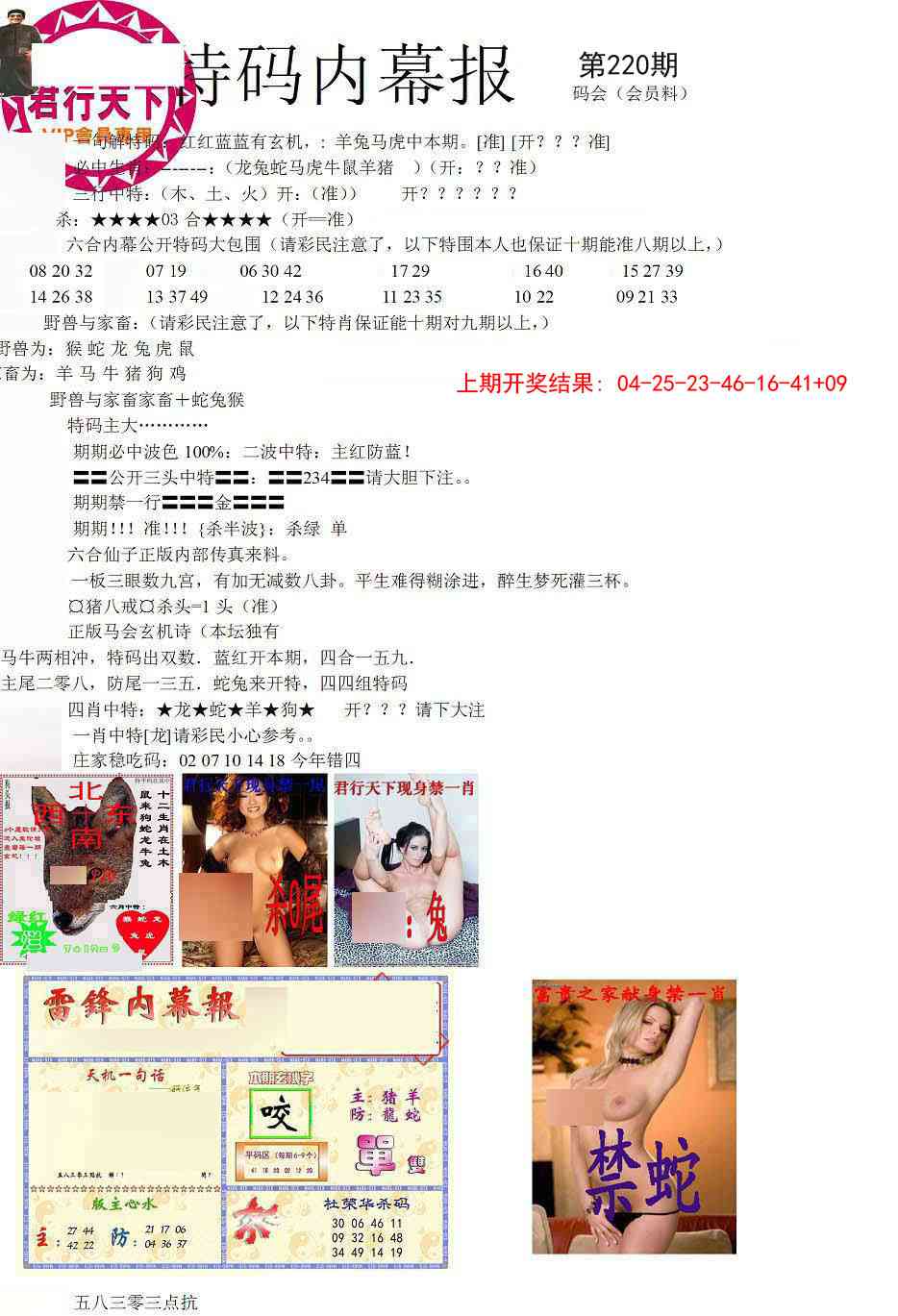 220期特码内幕报[图]