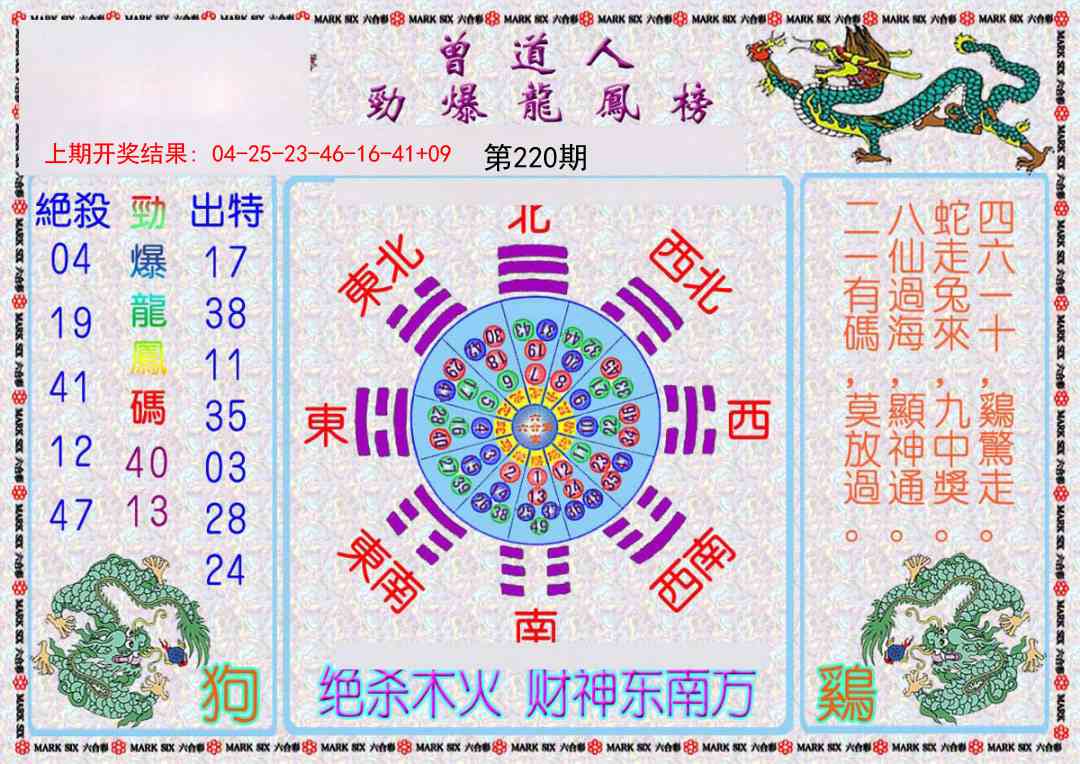 220期曾道人劲爆龙凤榜[图]