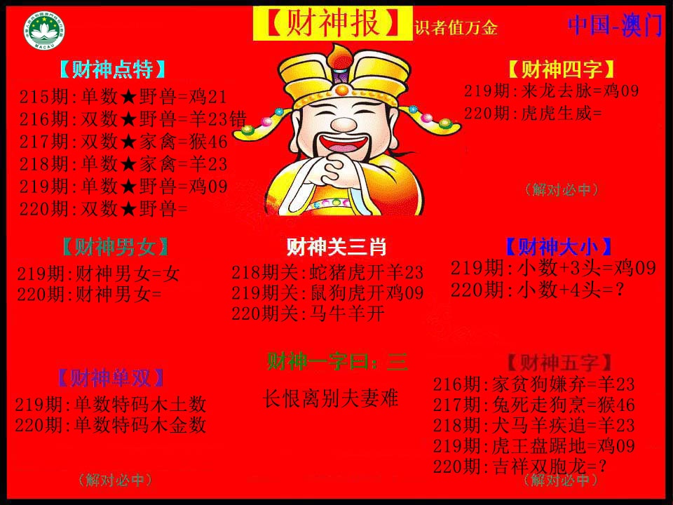 220期红财神[图]