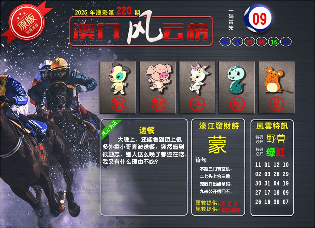 220期澳门风云榜[图]