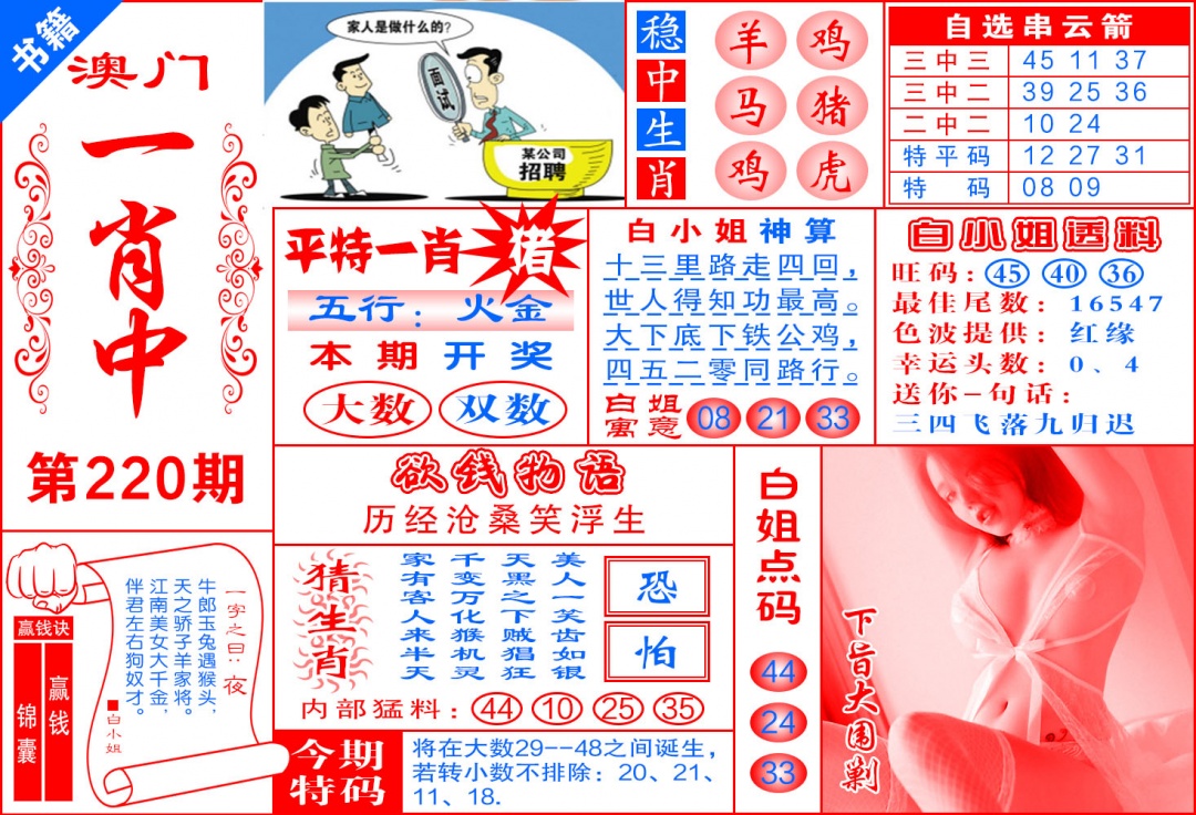 220期澳门锦囊宝典[图]