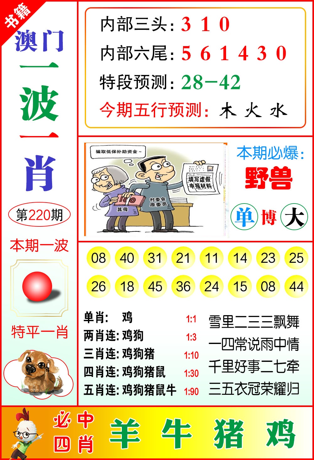 220期澳门一波一肖[图]