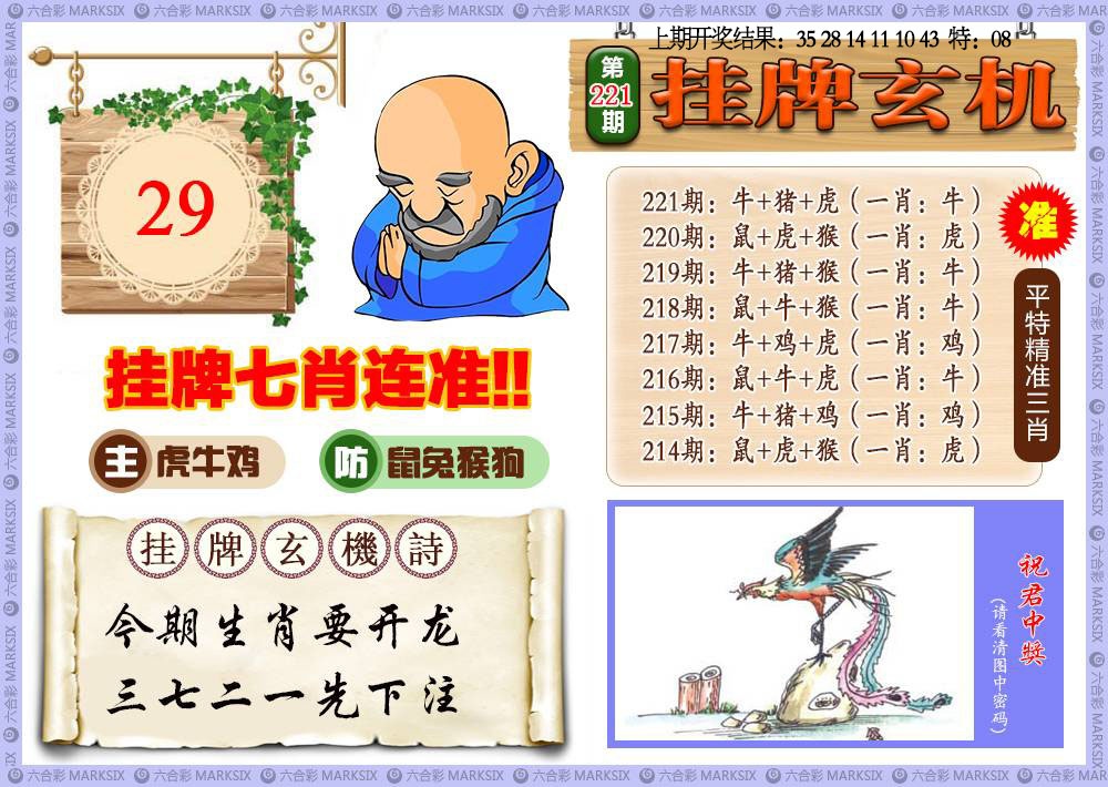 221期挂牌玄机[图]