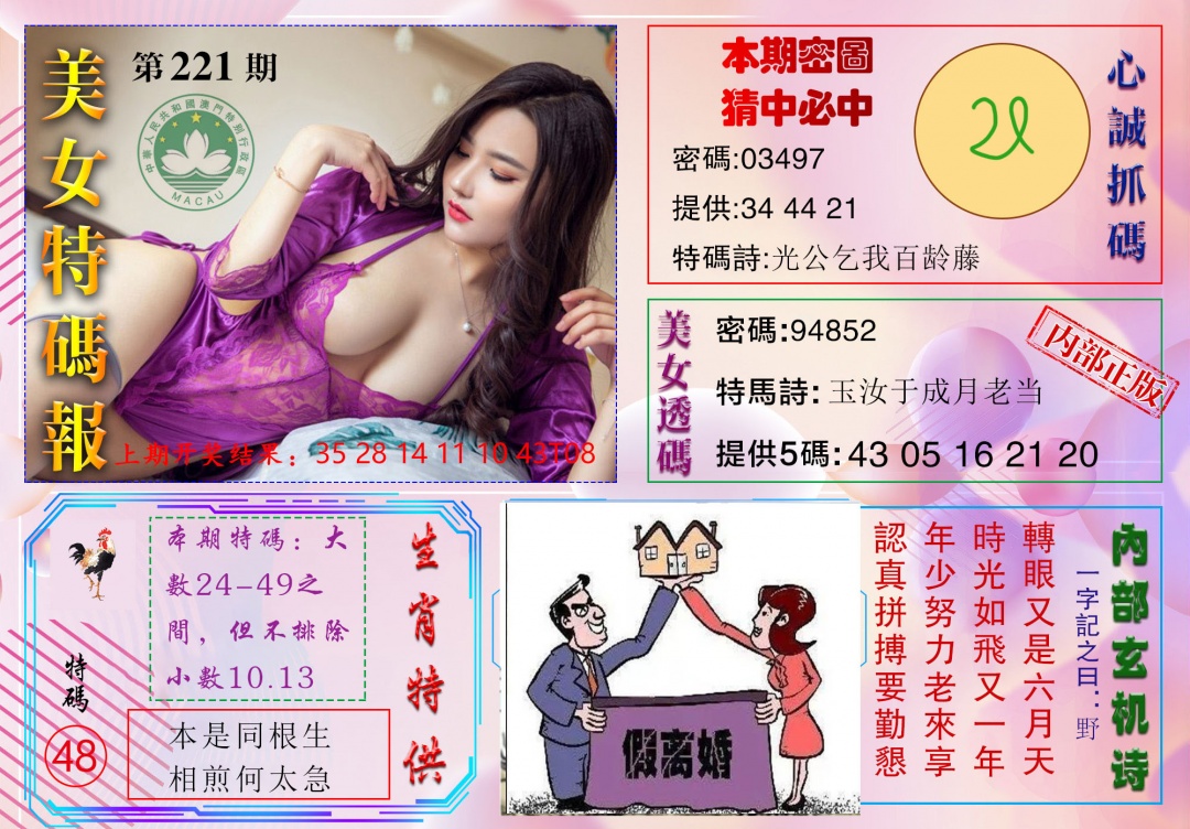 221期美女特码报[图]