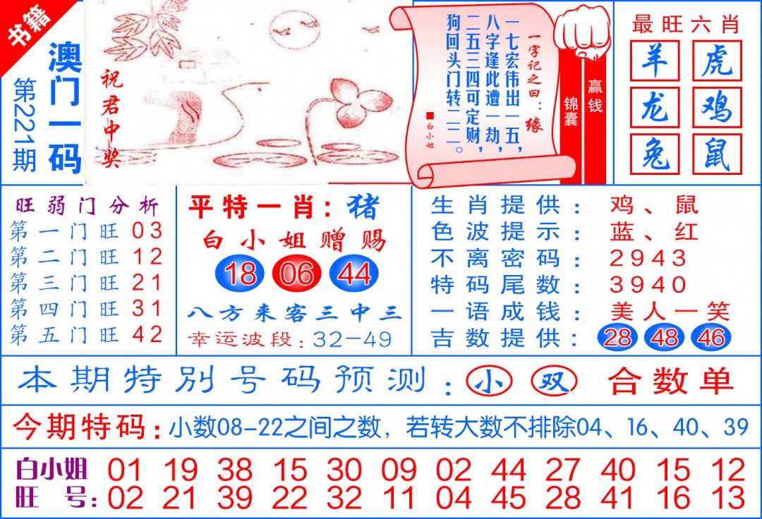 221期澳门飞龙宝典[图]