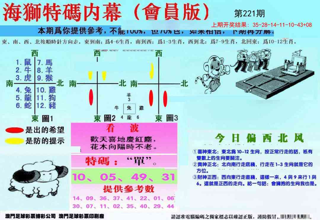221期另版海狮特码内幕报[图]