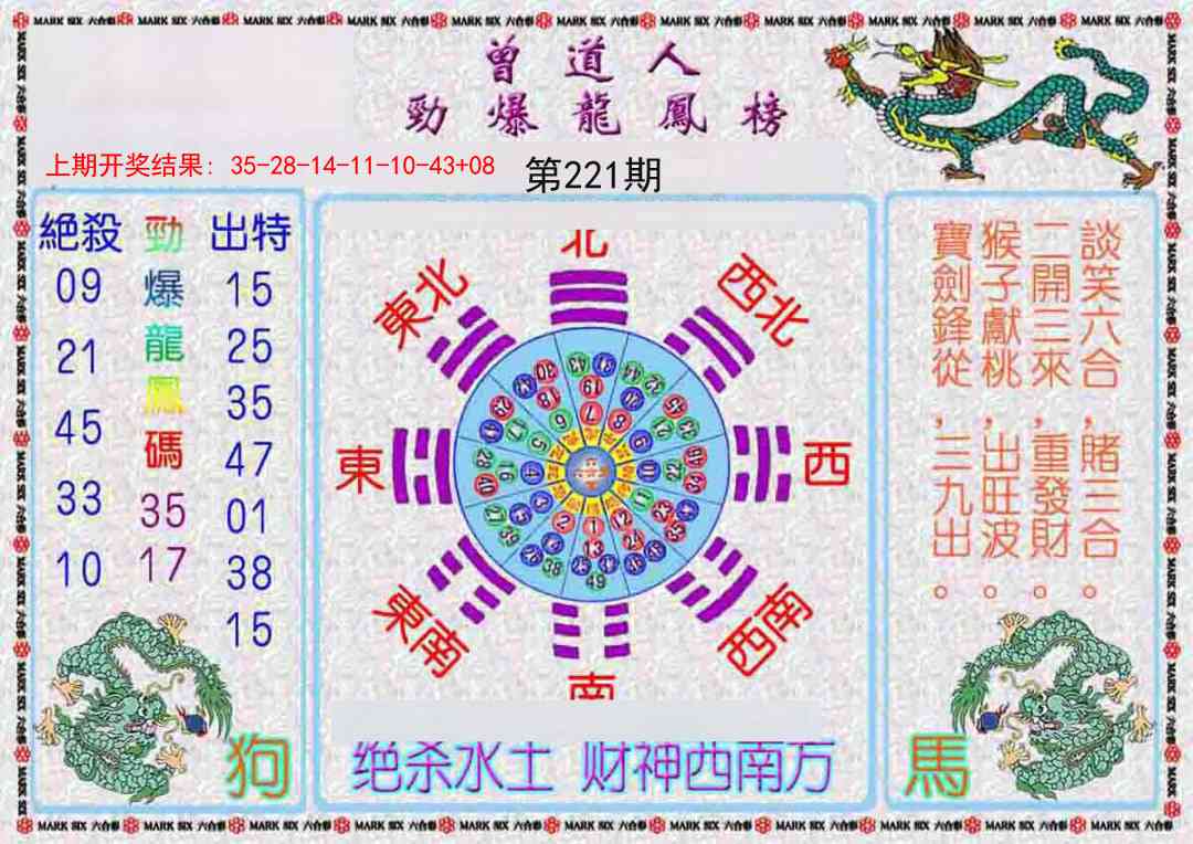 221期曾道人劲爆龙凤榜[图]