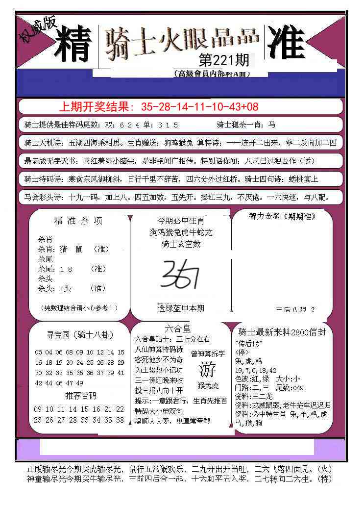 221期骑士火眼晶晶B[图]