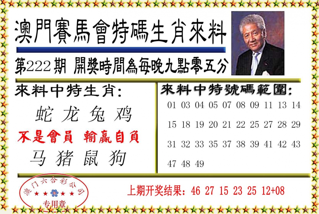 222期特码生肖来料[图]