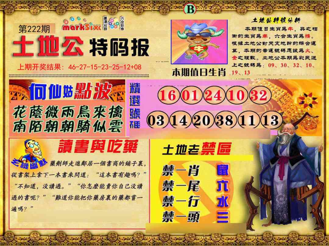 222期土地公特码报B[图]