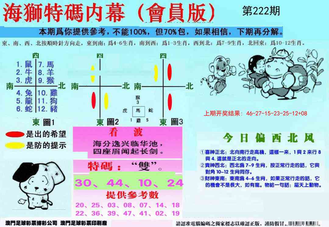 222期另版海狮特码内幕报[图]
