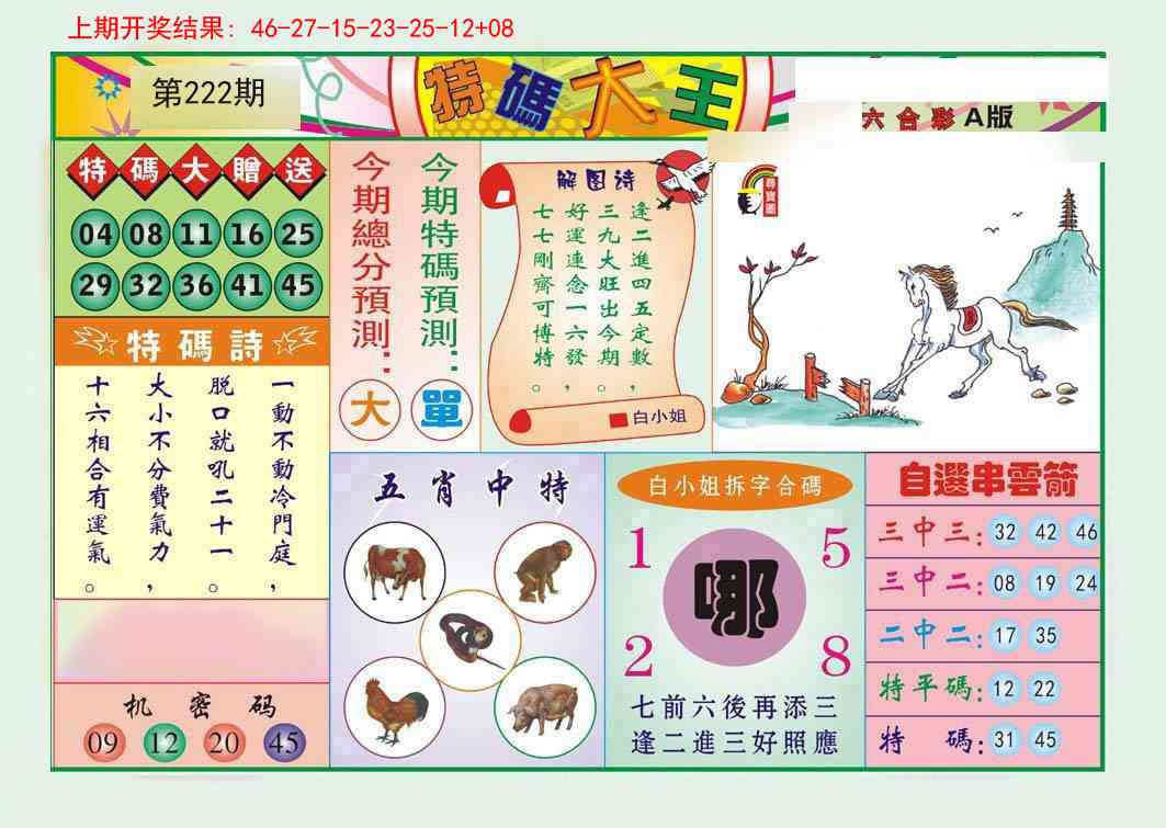 222期特码大王A[图]