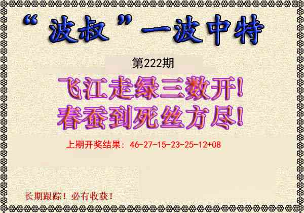 222期波叔一波中特[图]