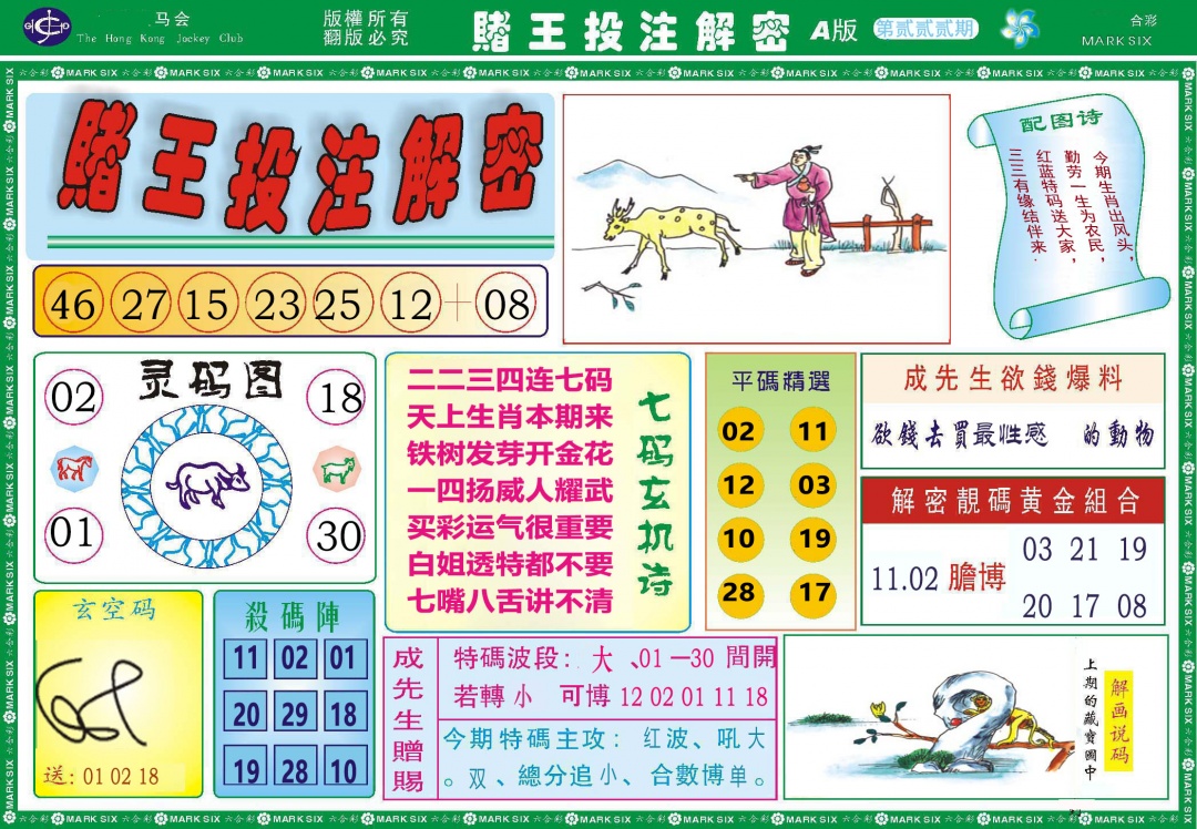 222期赌王投注解密[图]