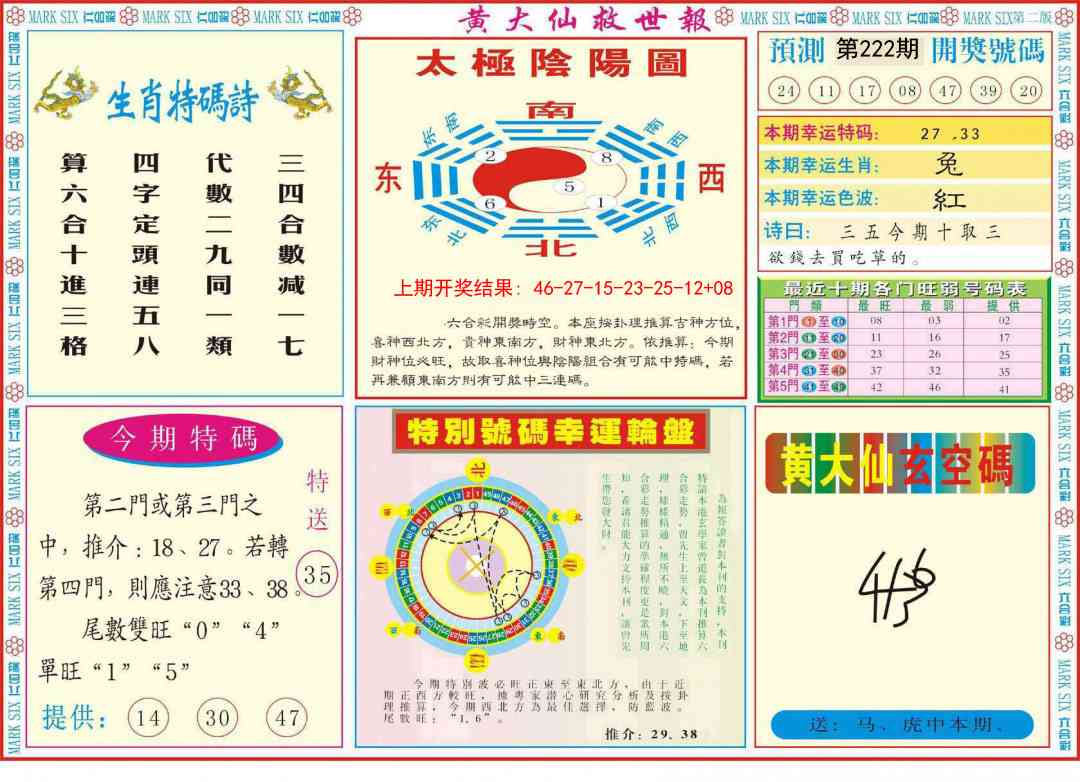 222期新黄大仙救世B[图]