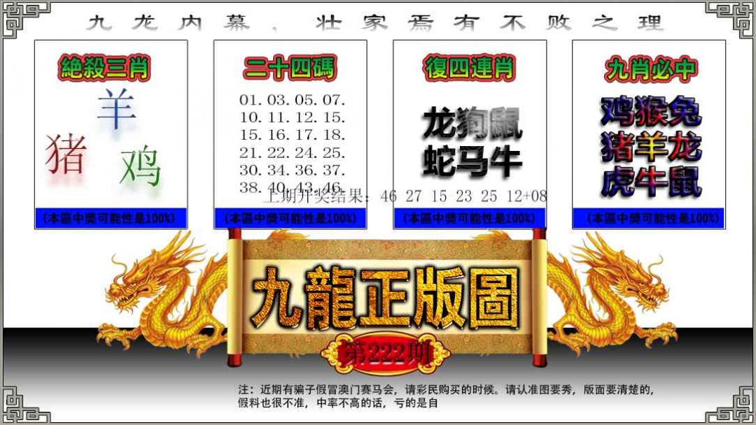 222期九龙正版图[图]